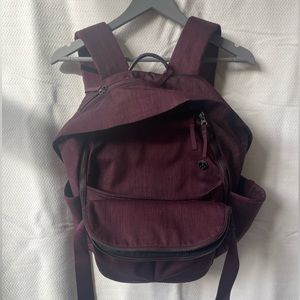 Lululemon All Day Backpack with Detachable Crossbody Clutch in Burgundy